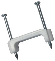 Gardner Bender PS-175 Cable Staple, 3/4 in W Crown, 1-1/4 in L Leg, Plastic/Polyethylene, 100/BX