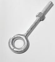 BARON 24-5/8X6 Eye Bolt, 5/8 in Thread, 3 in L Thread, 1-1/4 in ID x 2-1/2 in OD Dia Eye, 6 in L Shank, Galvanized Steel