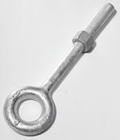 BARON 24-1/2X3-1/4 Eye Bolt, 1/2 in Thread, 2200 lb Working Load, Galvanized Steel