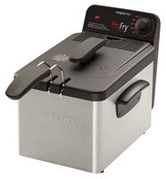 Presto ProFry Series 05461 Electric Deep Fryer, 8 Cup Food, 2.8 L Oil Capacity, 1800 W, Adjustable Thermostat Control