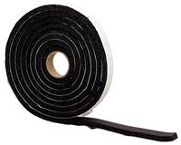 M-D 06593 Premium Weatherstrip Tape, 3/4 in W, 10 ft L, Rubber, Black, 12/PK