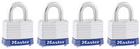 Master Lock 3008D Padlock, Keyed Alike Key, 9/32 in Dia Shackle, 3/4 in H Shackle, Steel Shackle, Steel Body, Laminated