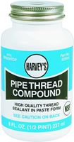 Harvey 029035 Pipe Thread Compound, 8 fl-oz Jar, Thick Paste, Gray