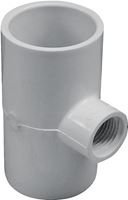 IPEX 035869 Reducing Tee, 1-1/4 x 1-1/4 x 1/2 in, Socket x Socket x FNPT, PVC, White, SCH 40 Schedule