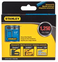 Stanley STHT71837 Staple, 27/64 in W Crown, 1/2 in L Leg, Steel, 0.05 ga, Glue Collation