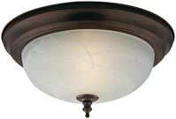 Boston Harbor F51WH02-1005-ORB Two Light Flush Mount Ceiling Fixture, 120 V, 60 W, 2-Lamp, A19 or CFL Lamp