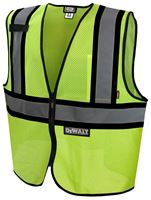 Radians DSV221-XL Economical Safety Vest, XL, Polyester, Green, Zipper