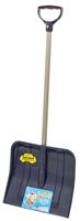 Rugg 227P Kids Shovel, 12 in W Blade, 10 in L Blade, Polyethylene Blade, Steel Handle, 34 in OAL, Blue