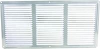 Master Flow EAC16X8 Undereave Vent, 8 in L, 16 in W, 65 sq-ft Net Free Ventilating Area, Aluminum, Mill, Pack of 36