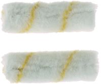 Linzer MR300-2 Paint Roller Cover, 3/8 in Thick Nap, 4 in L, Pro Stripe Woven Cover, White/Yellow