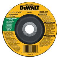 DeWALT DW4524 Grinding Wheel, 4-1/2 in Dia, 1/4 in Thick, 7/8 in Arbor, 24 Grit, Very Coarse