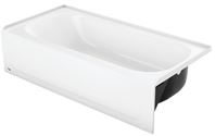 Bootz Aloha 011-3364-00/4364 Bathtub, 39 gal, 60 in L, 30 in W, 14-1/4 in H, Steel, White, Porcelain-Coated