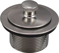 Plumb Pak PP62-3DSBN Lift and Turn Style Tub Drain Plug with Strainer, Brushed Nickel