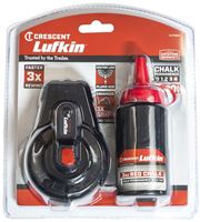 Crescent Lufkin CLP100R Chalk Reel, 100 ft L Line, Gear Rewind, 3:1 Gear Ratio