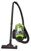 Bissell Zing 2156A Bagless Canister Vacuum, 2 L Vacuum, 3-Stage Filter, 16 ft L Cord, Black/Citrus Lime