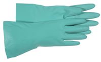 GLOVE NITRILE FLOCK LNED GREEN