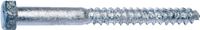 Midwest Fastener 05602 Lag Screw, 1/2-6 Thread, 8 in OAL, 2 Grade, Galvanized Steel, SAE Measuring