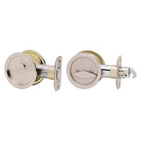 Kwikset 335 15 RND Privacy, Satin Nickel, 2-3/8 in Backset