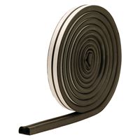 M-D 01025 Weatherstrip Tape, 11/32 in W, 17 ft L, EPDM Rubber, Black