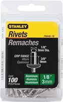 Stanley PAA46-1B Pop Rivet, Reusable, Aluminum, 100/PK