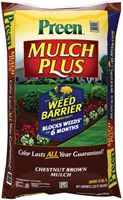 Preen 52050661 Mulch Plus Weed Barrier, Granular, Chestnut Brown