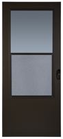 Larson Value Core 028841U Single-Vent Storm Door, 32 in W, 81 in H, Half Screen, Wood, Brown