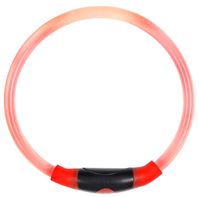 Nite Ize NITEHOWL NHO-10-R3 Safety Necklace, 12 to 27 in Neck, 0.3 in W Collar, Polymer, Red