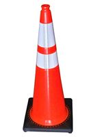 JBC Revolution RS RS90055CT3M64 Traffic Safety Cone, 36 in H Cone, PVC Cone, Fluorescent Orange Cone