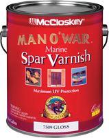 McCloskey Man O War 080.0007509.007 Marine Spar Varnish, Gloss, Clear, Liquid, 1 gal, Pack of 2