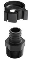 Flair-It PEXLOCK 30779 Pipe Adapter, 1 in, Male, Polysulfone, Black, 100 psi Pressure