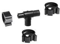 Flair-It PEXLOCK 30778 Reducing Pipe Tee with Clamp, 1 x 3/4 x 1 in, 100 psi Pressure