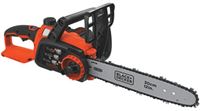 Black+Decker LCS1240 Chainsaw, Battery Included, 2 Ah, 40 V, Lithium-Ion, 4 in Cutting Capacity, 12 in L Bar