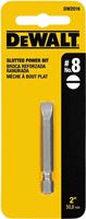 DeWALT DW2016 Power Bit, #8 Drive, Slotted Drive, 1/4 in Shank, Hex Shank, 2 in L, Steel