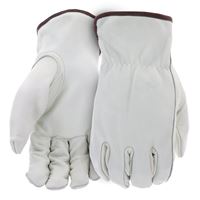 Boss 4067J-XL Gloves, Mens, XL, 3 in L, Keystone Thumb, Shirred Elastic Cuff, Grain Cowhide Leather, Natural