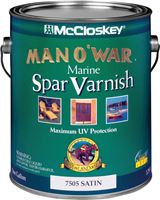 McCloskey Man O? War 80-7505 080.0007505.007 Spar Varnish, Satin, Clear, Liquid, 1 gal, Pack of 2