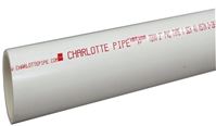 Charlotte Pipe PVC 07400 0600 Pipe, 4 in, 10 ft L, SCH 40 Schedule, PVC, White