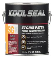 Kool Seal Storm Patch Series KS0083600-16 Patching Cement, Black, Liquid, 1 gal, Pack of 4