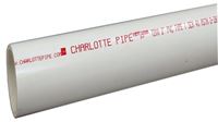 Charlotte Pipe PVC 07200 0600 Pipe, 2 in, 10 ft L, SCH 40 Schedule, PVC, White