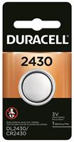 Duracell DL2430BPK Battery, 3 V Battery, 270 mAh, CR2430 Battery, Lithium, Manganese Dioxide, Pack of 6