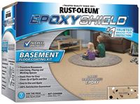 Rust-Oleum 203008 Basement Floor Coating Kit, Satin, Tan, Liquid