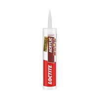 Loctite POLYSEAMSEAL 1507600 Acrylic Caulk, White, -5 to 170 deg F, 10 oz Cartridge, Pack of 12