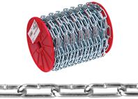 Campbell 0722827 Straight Link Coil Chain, #2/0, 40 ft L, 520 lb Working Load, Steel, Zinc