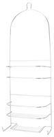 Simple Spaces SS-5786-CH-3L Shower Caddy, 3-Shelf, Steel, 10 in OAW, 27-3/4 in OAH, 4-1/4 in OAD, 10 lb