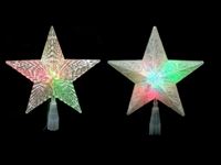 Hometown Holidays 19355 Star Light, 8 in H, Christmas Tree Topper, 120 V, LED Bulb, Pack of 12