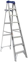 Louisville AS2108 Step Ladder, 8 ft H, Type I Duty Rating, Aluminum, 250 lb, 7-Step, 147 in Max Reach