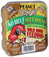 C&S No Melt Suet Dough Delights CS12507 Bird Suet, Peanut Flavor, 11.75 oz, Pack of 12