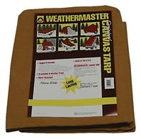 Dize Weathermaster CA1216D Tarpaulin, 16 ft L, 12 ft W, Canvas, Tan
