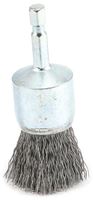 Forney 72737 Wire End Brush, 1 in Dia, 0.012 in Dia Bristle, Steel Bristle