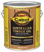 Cabot 140.0003457.007 Australian Timber Oil, Flat, Amberwood, Liquid, 1 gal, Pack of 4