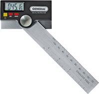 General 1702 Digital Protractor with Thumb Nut, 0 to 180 deg, Stainless Steel